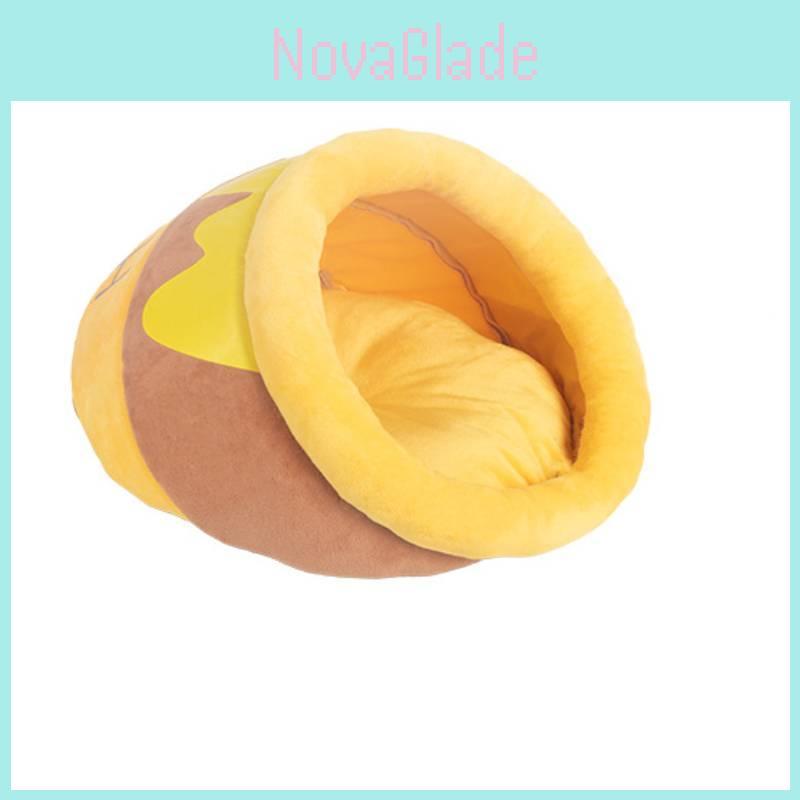 Cozy And Warm Cat House For Winter Pet Bed With Honey Pot Design Washable And Durable