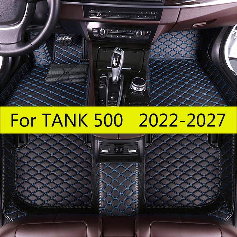 5 Seats Auto Carpet Pads For Great Wall GWM TANK 500   2024 2025 2026 2027 Full Set Leather Car Floor Mats Foot Mat Rugs