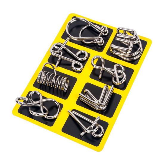 

8 шт./комплект. Металеве кільце для головоломок. Розумна головоломка. 3D-дротяна гра-головоломка. Діти, дорослі. Розум.