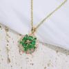 Luxury Flowers Pendant Necklaces for Women Fashion Zirconia Necklace Wedding Party Jewelry Accessories