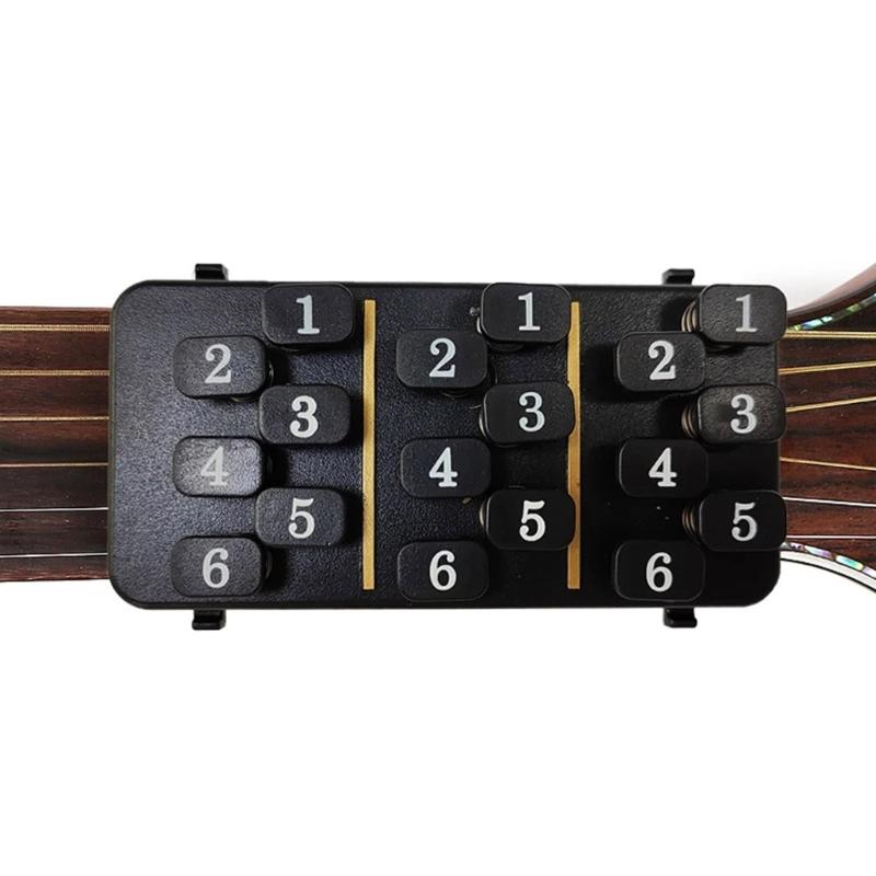 Guitar Chord Trainer with 18 Buttons Folk Guitar Chords Practice Assist Tool Learning System Assist for Adults Children