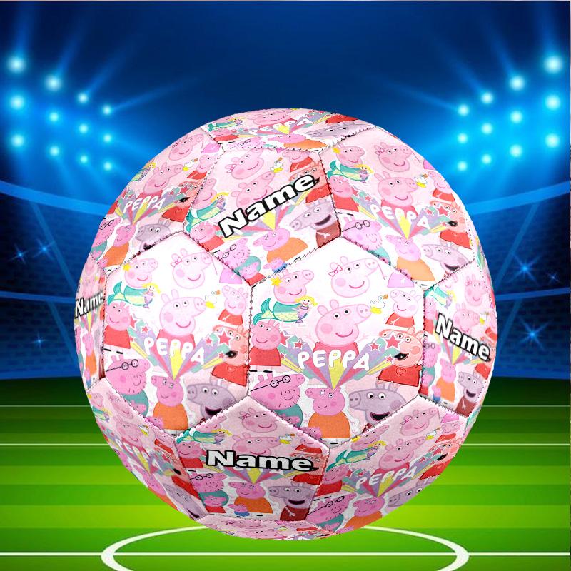Custom Name Personalized Peppa Pig-A Print Size 5 Soccer Ball Training & Match Football, for Team, Kicking, Gift for Football Enthusiasts