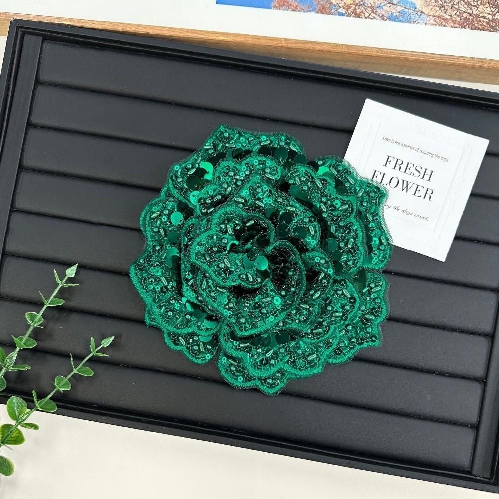 Full Diamond Rose-Shaped Patch Heavy-Duty Large Flower Applique Skirt Corsage Patch Cloth