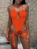 High Cut Sexy Women One Piece Swimsuit Thong Female Swimwear 3 Pieces Monokini Bandage Bathing Suit Swimming Suit Beachwear