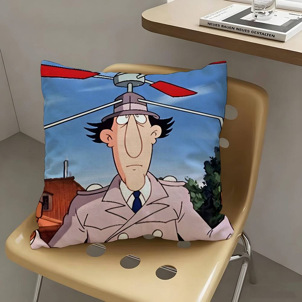1pc Cartoon Inspector G-adget Pillow Case Fashion Square Pillowcase Bedroom Sofa Room Ins Decoration Leisure