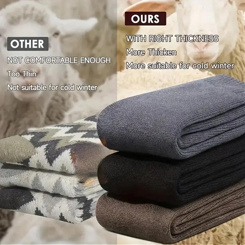 3 Paar Dicke Winter Samt Schnee Socken für Herren, Weiche Plüsch Warme Stiefelsocken, Ein Geschenk für Ehemänner, Väter oder Freunde