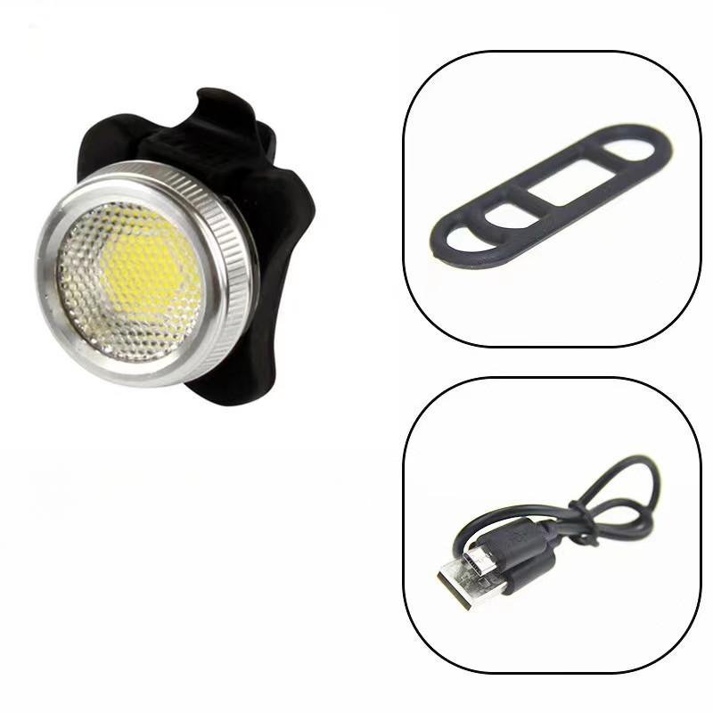 030 New USB Rechargeable Bicycle Lights Highlight Riding Lights COB Waterproof Creative Taillights Safety Warning Lights