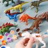 8Pcs DIY Dinosaur Painting Kit Unpainted Dinosaur Art Craft Coloring Toy with Paint Tools Creative Handmade Toy for Boys Girls