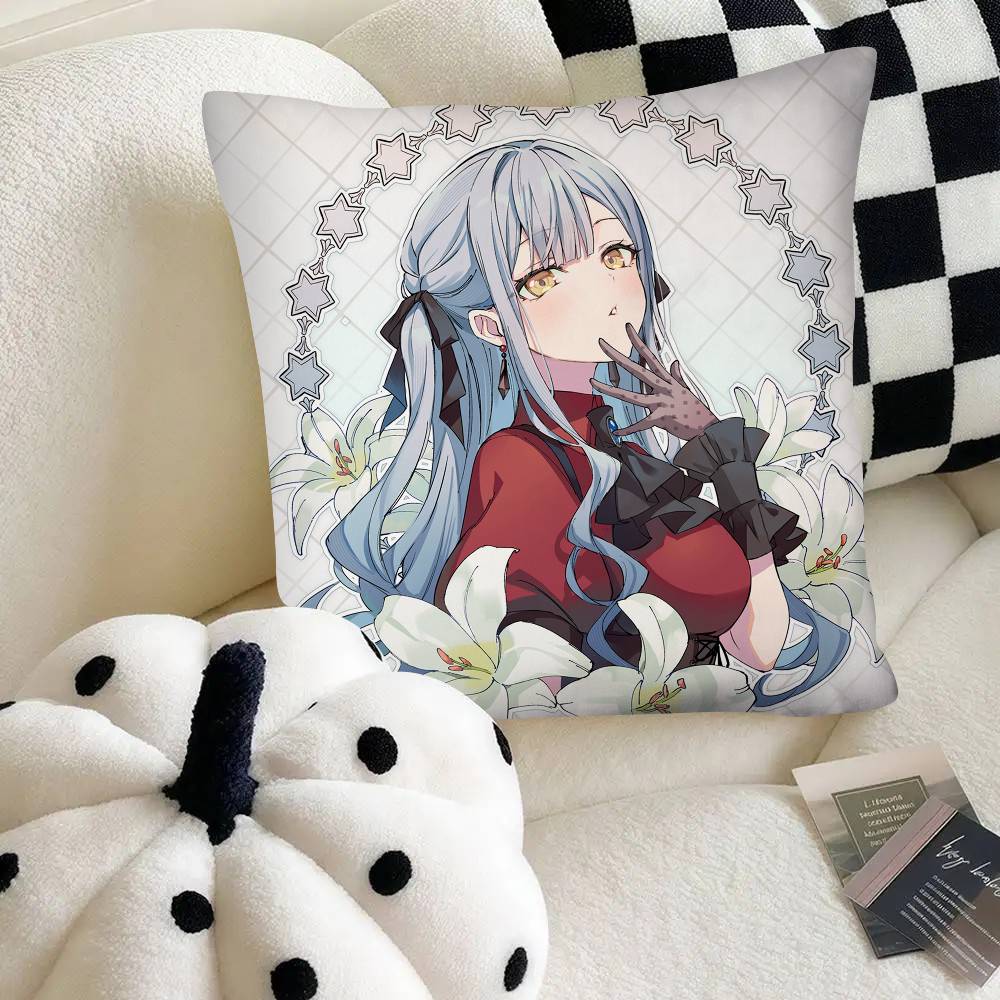 Togawa Sakiko Ave Mujica Band BanG Dream Pillow Case Square Pillow Bedroom Sofa Leisure Comfort Cushion Car Home Decoration