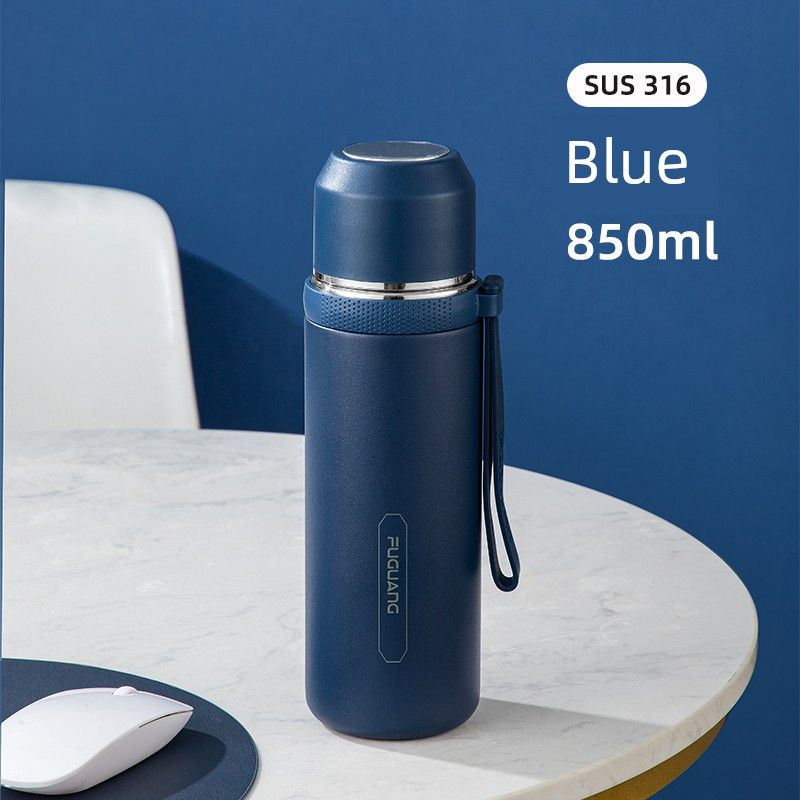 Fuguang Large Capacity Vacuum Cup Simple and High-End Pure Color Stainless Steel Male and Female Portable Large Capacity Tea Cup