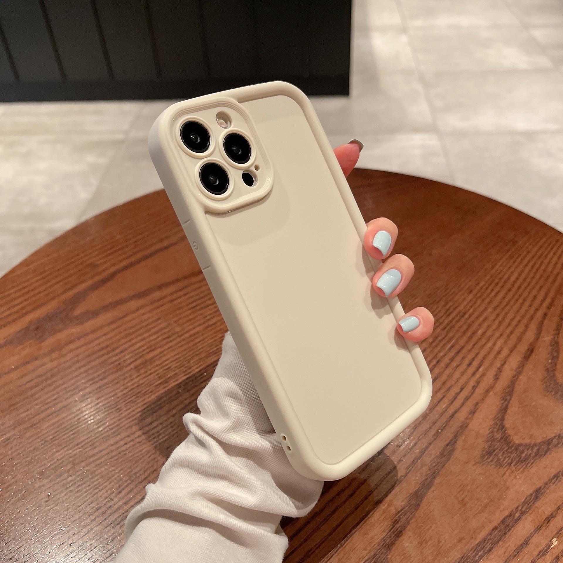 

Corundum Liquid Silicone Suitable for IPhone 15 Mobile Phone Case Solid Color 14 Women s Apple 13pro Macaron X Apple 7/8