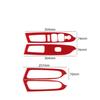 Red Carbon Fiber Interior Window Control Cover Trim For Colorado Canyon 2015-22