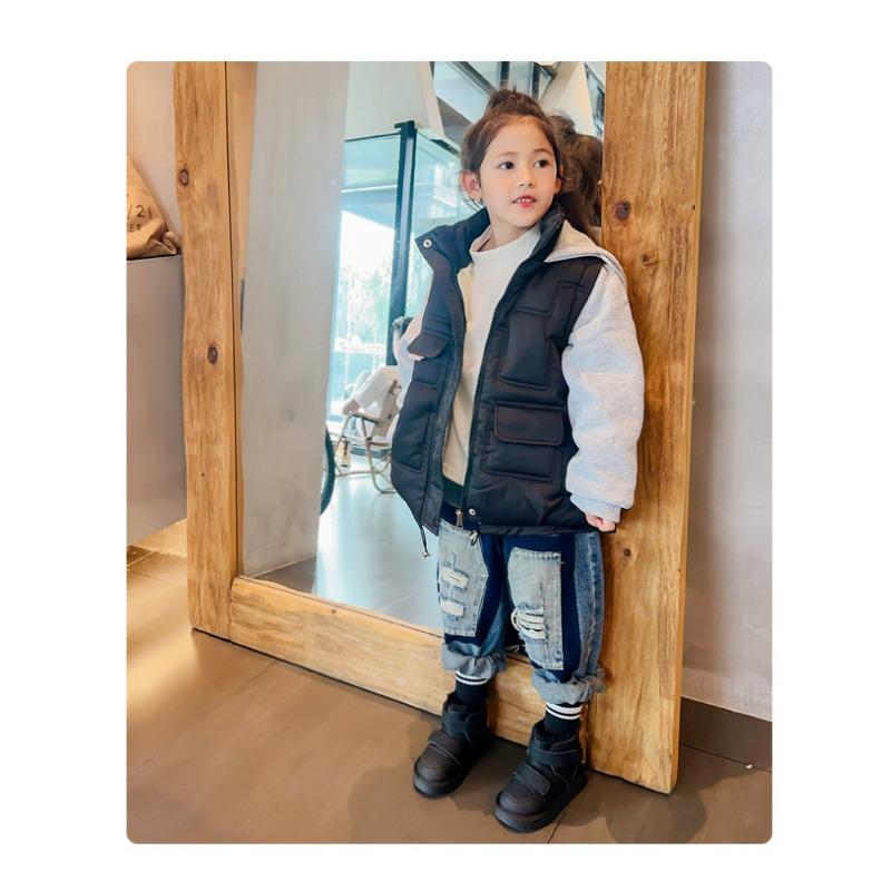Korean Casual Simple Children's Snow Boots New Winter Girls Piled Thickened Cotton Shoes Waterproof Soft Sole Cotton