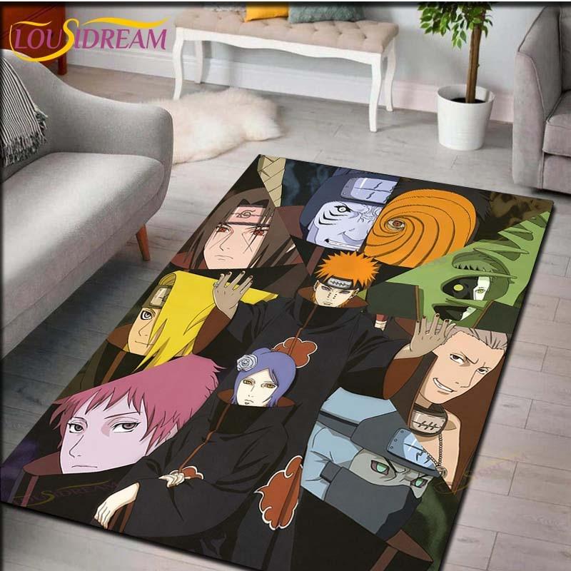 Naruto Anime Koberec Obývací pokoj Ložnice Koberec u postele Japonská studovna Počítačová židle Domácí Móda Podložka Koberec