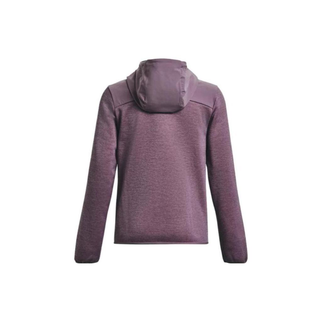 Under Armour Solid Color Hooded Zip-Up Long Sleeve Jacket Women Jacket Purple 1378850-500