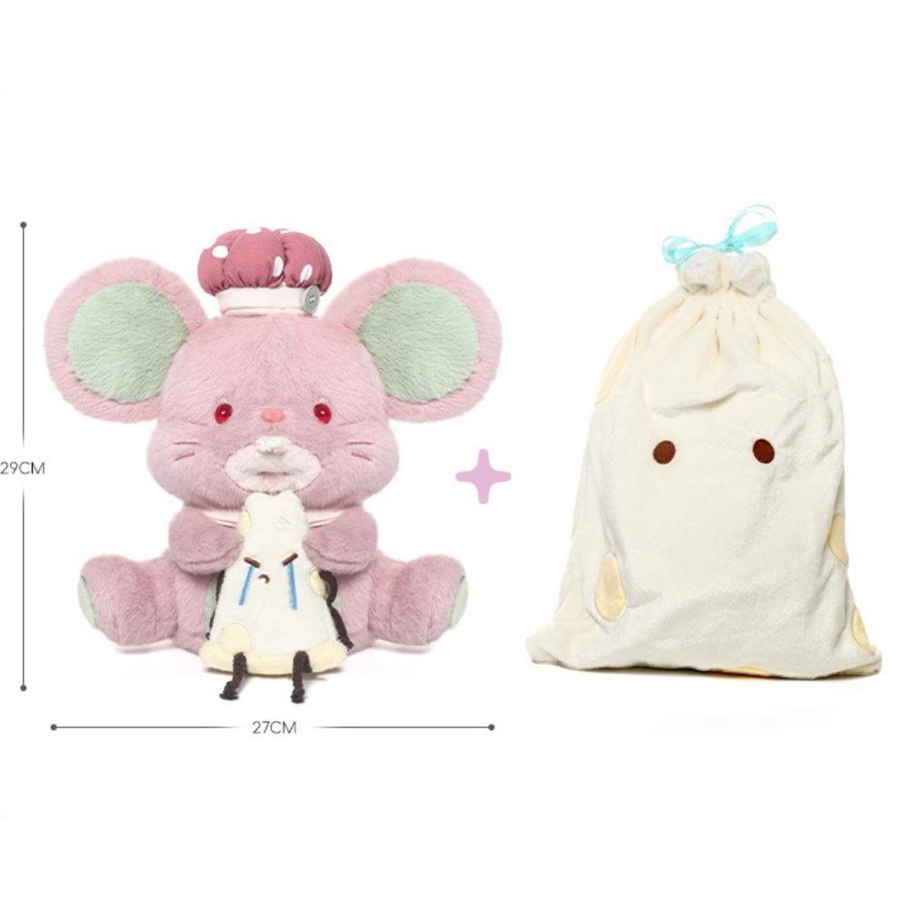 29CM Cute Cartoon Cheese Raspberry Matcha Mouse Plush Toy Soft Stuffed Animal Mouse Doll Accompany Hug Pillow Kid Birthday Gifts
