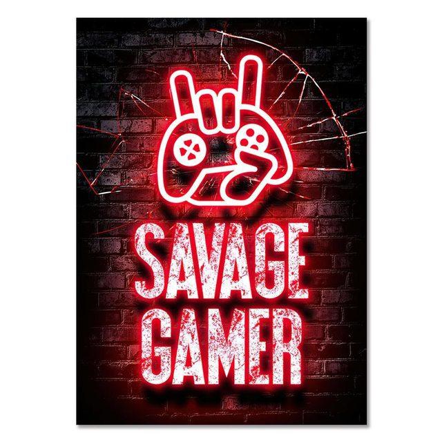 Gaming Room Decoration Poster Wall Art Video Game Canvas Painting Playroom Decor Picture for Gamer Boy Bedroom Prints Decor