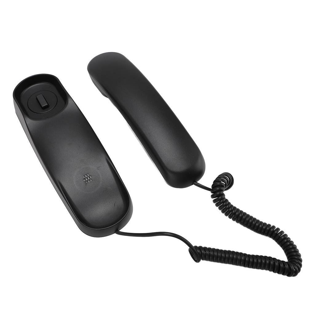 Corded Home Phone Convenient Operating Interface Retro Wall Mounted Phone for Hotel Black