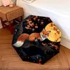 0106 Cherry Blossom Fox  Pattern, Automatic Folding Umbrella, Portable and Foldable Design, 8 Ribs, a Christmas or Birthday Gift.