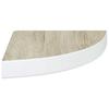 Corner Floating Shelves Set of 4 Oak & White Finish 25 x 25 x 3.8 cm MDF