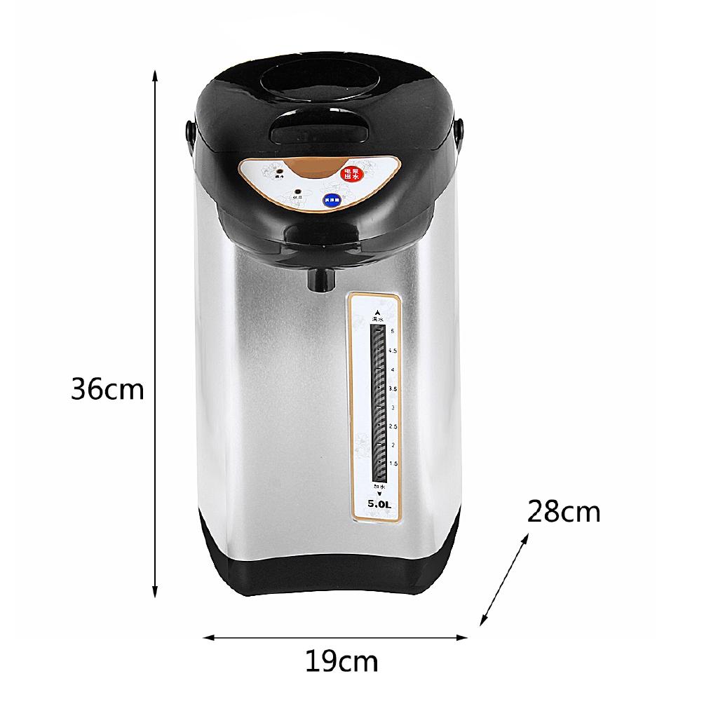 304 Stainless Steel Wired Electric Kettle Water Boiler and Warmer Anti-dry Power off Heating Large Capacity 750W 5L
