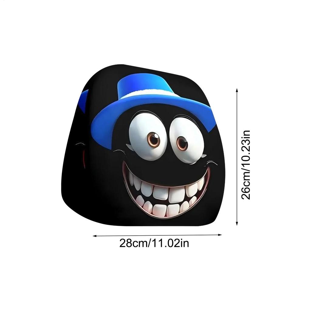 2pcs Halloween Funny Car Headrest Pillowcase Cute Cartoon Eye Car Headrest Seat Protector Anti-Scratch Vehicle Accessories