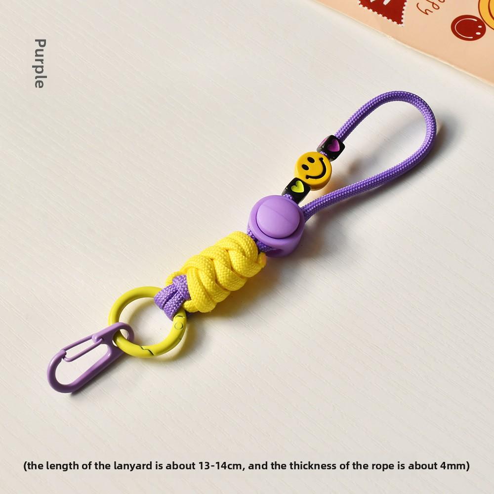 Laccetto per Telefono Cellulare Colorato Intrecciato a Mano Trendy Dopamina Catena per Telefono Cellulare Ciondolo Portachiavi per Chiavetta USB