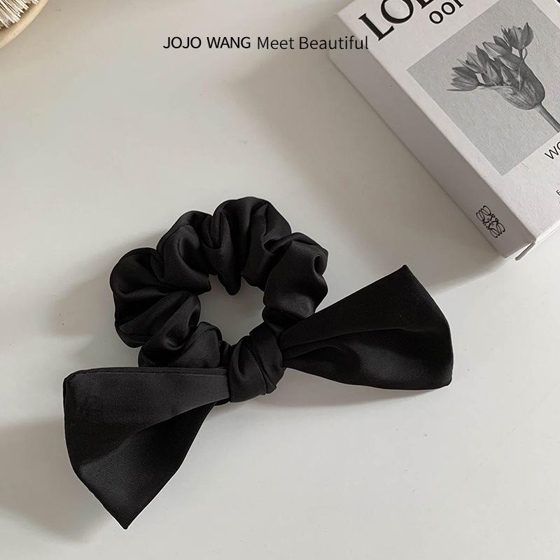 "Korean Satin Bow Headband - Elegant French-Inspired Hair Accessory"