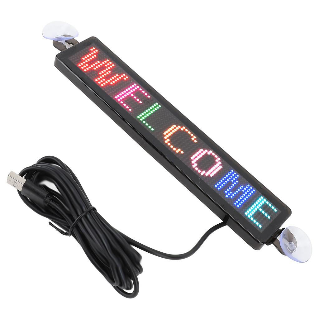 LED Laufschrift 12x72 Pixel 230x50mm Bluetooth APP Programmierbares LED Matrix Panel für Party Auto B