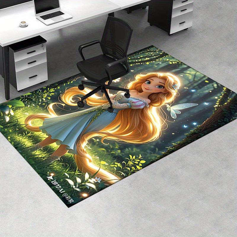 3D Printed Fairy Tale,Enchanted Forest,Rapunzel Anti-Slip Rug - Machine Washable Office Rug for Living Room, Bedroom, Office - Multiple Sizes