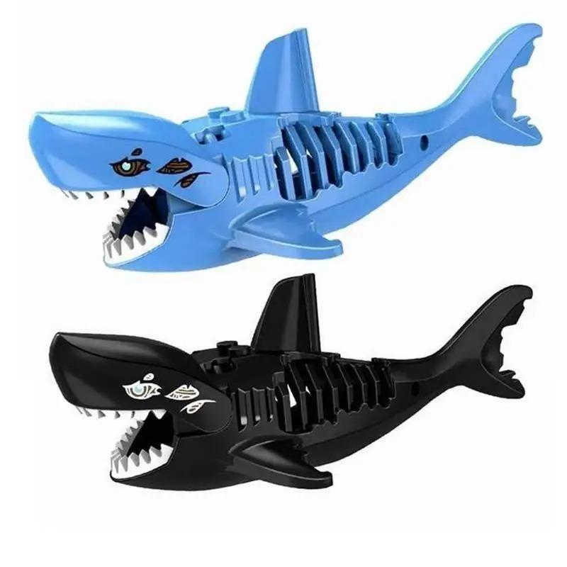 

3D DIY Привид Зомбі Акула Будівельні блоки Фігурки Цеглинки Діти Іграшки Хобі червоно-коричневий