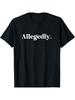 1pc "Allegedly" Funny Cotton T-Shirt for Men - Casual Crew Neck, Slight Str