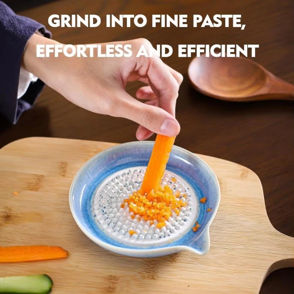 Handheld Ceramic Garlic Grater Manual Fruit Vegetable Puree Grinder Wasabi Grinder Tool  Cooking