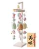Osaka Choseido Hina Doll Compact Mini Hanging Decoration Name Engraved Wooden Tag Bonus Hina Doll Sumikkogurashi (Shipped Separately)