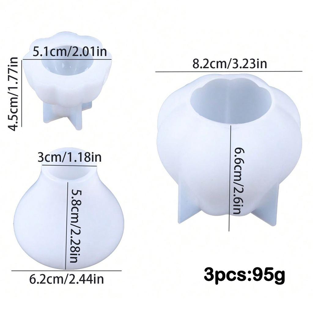 Mold Halloween Pumpkin Silicone Mold Epoxy Resin with Lid Molds DIY Craft Supplies for Christmas & Thanksgiving