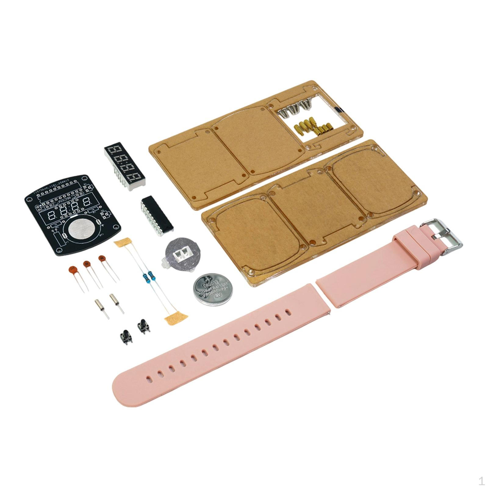 

Электроника Часы Набор для практики пайки Аксессуары для школьного образования Pink Band