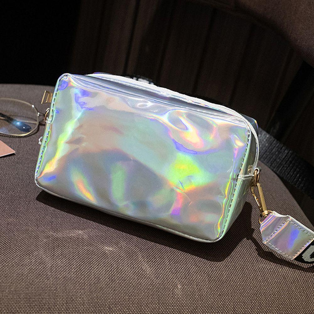 Laser Crossbody Bag PVC Over The Shoulder Square Bag Women Messenger Bag Korean Style Bag Handbag