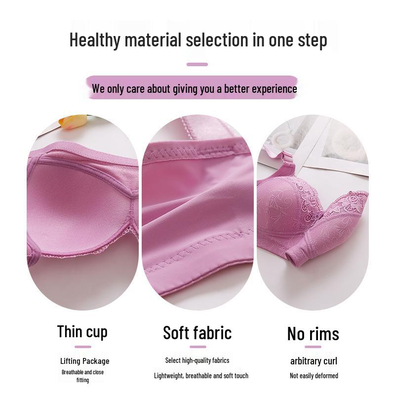 Wire-Free Uplift Bra: Anti-Spillage Minimizer for Large Busts - Comfortable Side Support for Autumn/Winter