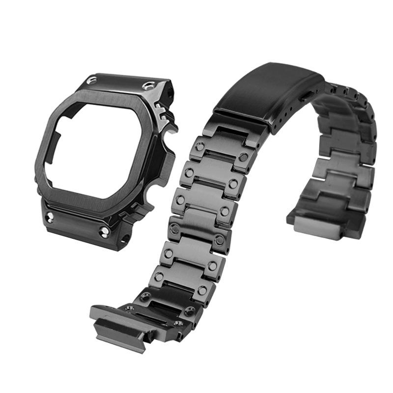 Stainless Steel Replacement Case & Band for Casio G-Shock DW-5600/GW-M5610 Men's Watch