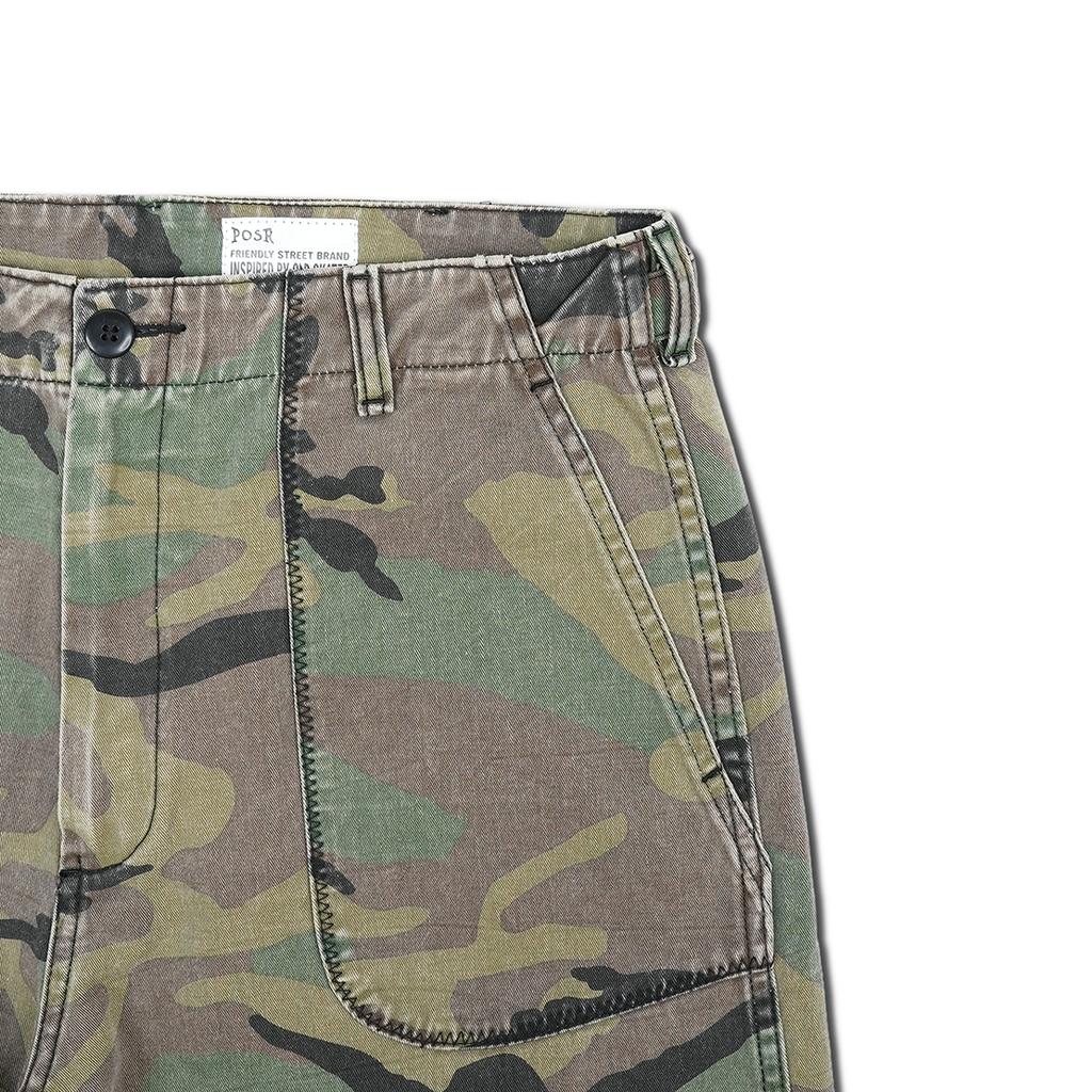 Pojyeo Washed Fatigue Pants/Camo
