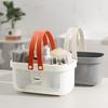 Plastic Storage Baskets With Handles, Shower Caddy Shelf Organizers Basket For Bathroom, Kitchen, Dorm Room Basket Bathroom