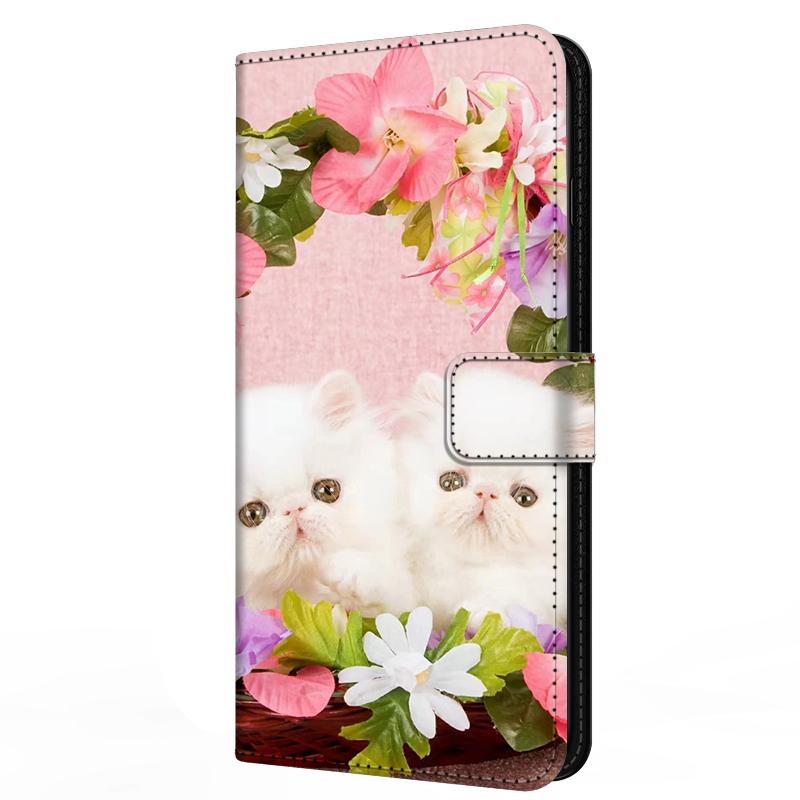 Cartoon-Lederhülle für Honor 8X Hülle 8S 8C 8A Prime 6C 6X 6A 5C Niedliche Flip-Ständer-Buchhülle für Huawei Honor 6A Stoßfeste Tasche