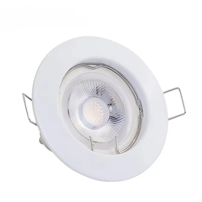 6pcs Down Light Cutout 60mm Frame Recessed LED Ceiling Fixtures Downlight GU10 MR16 Ceiling Spot Lights Fitting Fixture