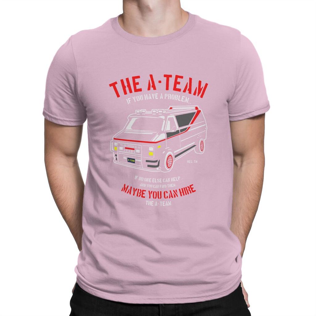 Mashup TV 80s Hanniba Men T Shirt The A-Team Crazy Tee Shirt Short Sleeve Round Collar T-Shirts Pure Cotton Printing Clothing