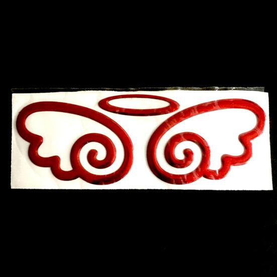 Car Styling Lovely 3D Angel Wings Sticker Vehicle Body Logo Decal Decoration