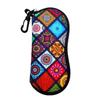 Creative Hanging Eyeglass Case Soft Leather Sunglasses Storage Bag Cute Print with Clip Reading Glass Pouch for Kids Women Men