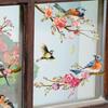 Spring Summer Flowers Birds Series Window Decoration Stickers Pvc Room Decoration Electrostatic Glass Shading Stickers