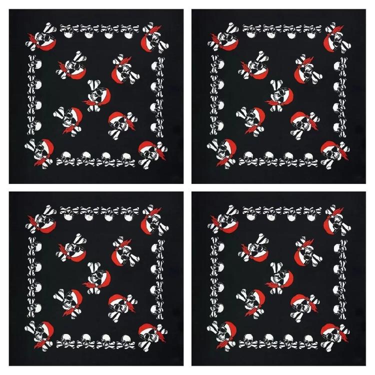 Compact Travel Bandana Skull Print Design Quick Dry Material For Adventure