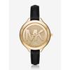 Slim Runway Pavé Gold-Tone and Leather Watch MK2392