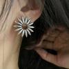 Vintage Sun Flower Earrings for Women Girls Retro Big Sunflower Earrings Jewelry Prevent Allergy Party Accessories Gift Jewelry